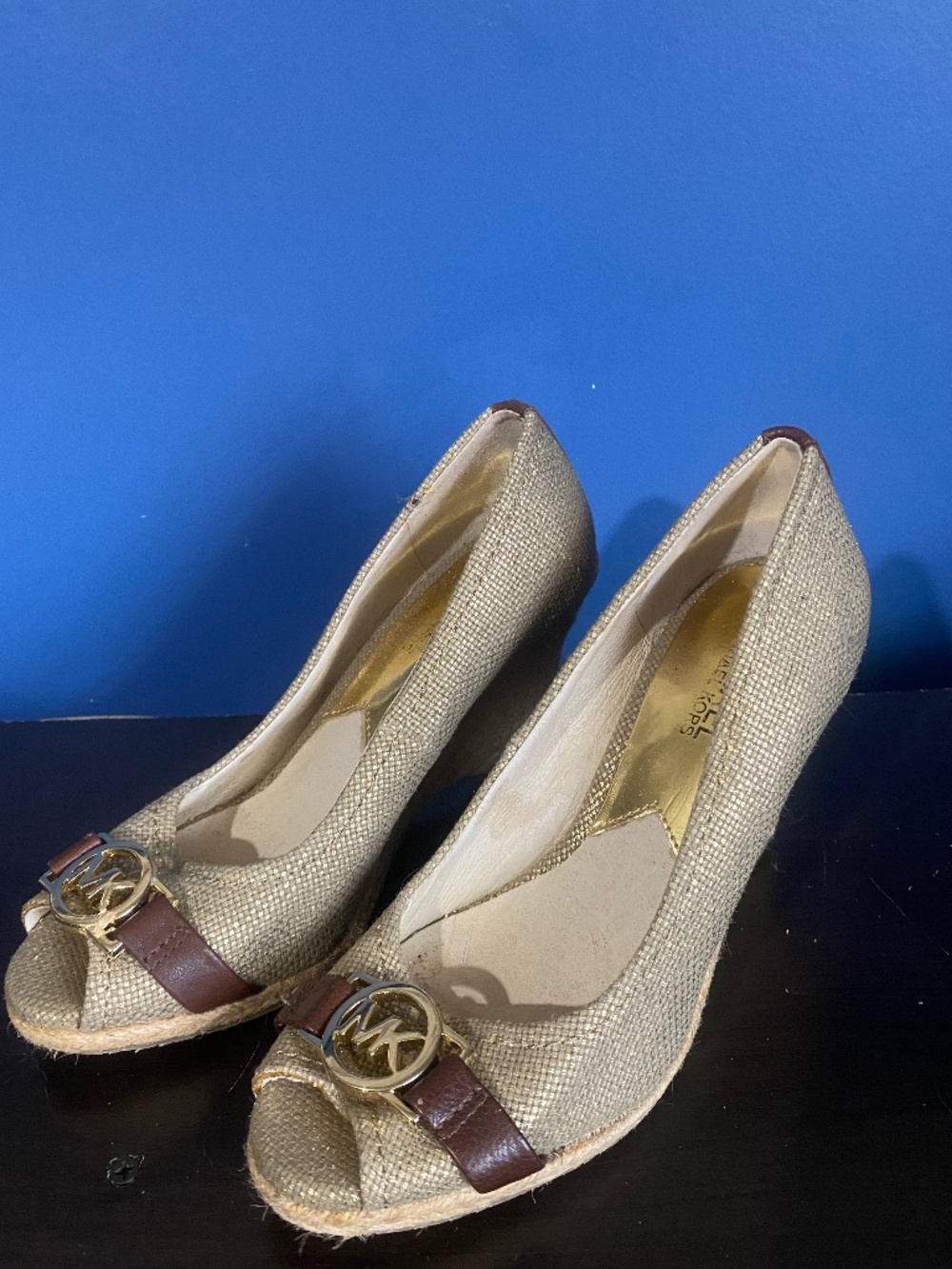 Michael Michael Kors Peep Toe Wedges